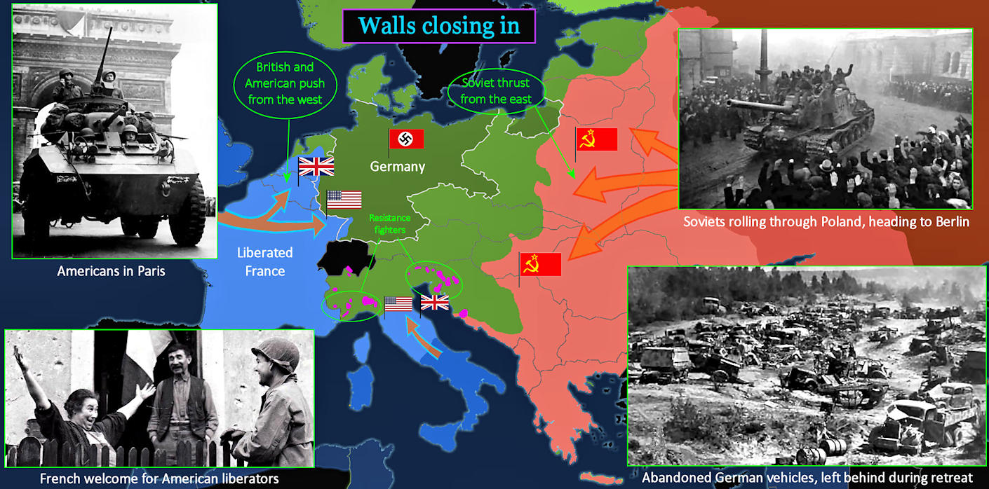 Hitler's final days, 1945 map